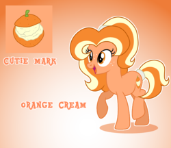 Size: 2364x2040 | Tagged: safe, artist:doraeartdreams-aspy, oc, oc only, oc:orange cream, earth pony, pony, cutie mark, female, high res, mare, solo