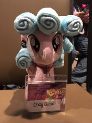Size: 900x1200 | Tagged: safe, cozy glow, pony, g4, cozybetes, cute, irl, photo, plushie, whinny city pony con