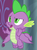 Size: 525x716 | Tagged: safe, screencap, spike, dragon, g4, my little pony: friendship is magic, the beginning of the end, claws, cropped, flying, male, solo, winged spike, wings