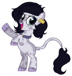 Size: 2496x2632 | Tagged: safe, artist:diamond-chiva, oc, oc only, oc:milky way (nightmarye), cow pony, pony, female, high res, simple background, solo, transparent background