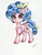 Size: 2203x2829 | Tagged: safe, artist:luxiwind, cozy glow, pegasus, pony, g4, bow, cloven hooves, female, filly, foal, folded wings, hair bow, high res, solo, tail, tail bow, traditional art, unshorn fetlocks, wings