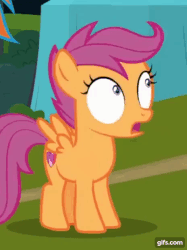 Size: 464x620 | Tagged: safe, screencap, scootaloo, pony, g4, the washouts (episode), animated, cute, cutealoo, excited, female, gif, gifs.com, happy, lip bite, solo, trotting, trotting in place