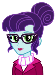 Size: 413x555 | Tagged: safe, rosette nebula, equestria girls, g4, my little pony equestria girls: better together, twilight under the stars, female, glasses, hair bun, simple background, solo, transparent background, vector