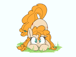 Size: 800x600 | Tagged: safe, artist:heir-of-rick, artist:szafir87, pear butter, earth pony, pony, g4, animated, blinking, both cutie marks, butt, butt shake, cute, face down ass up, female, gif, grass, imminent pounce, looking at you, mare, pear butt, pearabetes, plot, simple background, smiling, solo, szafir87 is trying to murder us, weapons-grade cute