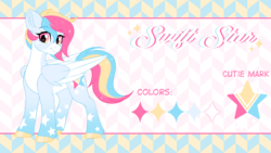 Size: 2300x1294 | Tagged: safe, artist:redchetgreen, oc, oc only, oc:swift star, pegasus, pony, adoptable, solo