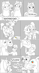 Size: 6438x12128 | Tagged: safe, artist:cactuscowboydan, oc, oc:heartstrong flare, oc:king calm merriment, oc:king speedy hooves, oc:tommy the human, alicorn, human, pony, comic:fusing the fusions, comic:the bastion of canterlot, alicorn oc, argument, butt, canterlot, canterlot castle, cape, clothes, comic, commissioner:bigonionbean, conductor hat, confusion, cutie mark, dialogue, family, fat ass, father and son, flank, fusion, fusion:big macintosh, fusion:caboose, fusion:cheese sandwich, fusion:donut joe, fusion:fancypants, fusion:flash sentry, fusion:promontory, fusion:shining armor, fusion:silver zoom, fusion:soarin', fusion:sunburst, fusion:trouble shoes, goggles, gymnasium, hanging on, hat, human oc, jumping, kissing, magic, male, petting, plot, potion, scared, shocked expression, sketch, spread wings, stallion, the ass was fat, uncle and nephew, uniform, wings, wonderbolts, wonderbolts uniform, writer:bigonionbean
