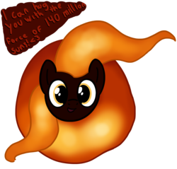 Size: 3013x2884 | Tagged: safe, artist:czu, oc, oc only, oc:m87, black hole pony, pony, badumsquish approved, black hole, cute, dialogue, head, heart, i can't believe it's not badumsquish, looking at you, messier 87, ocbetes, open mouth, ponified, simple background, smiling, solo, text, this will end in death, this will end in spaghettification, this will end in tears, this will end in tears and/or death, transparent background, wat