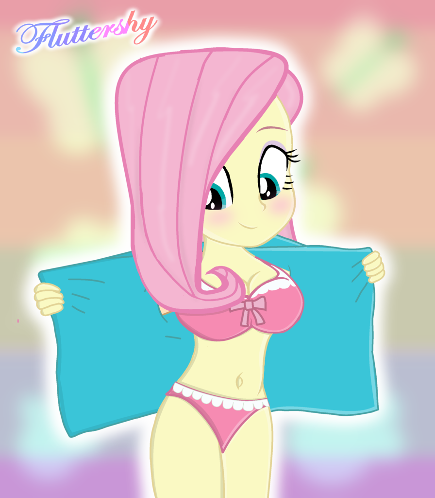 fluttershy, equestria girls, base used, belly button, big breasts, blushing...