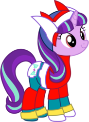 Size: 614x841 | Tagged: safe, artist:4-chap, starlight glimmer, pony, g4, alternate eye color, clothes, costume, crossover, female, helmet, mega man (series), megaman zero, omega zero, red eyes, s5 starlight, simple background, smiling, solo, transparent background, zero
