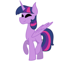 Size: 534x435 | Tagged: safe, artist:minty25, twilight sparkle, alicorn, pony, g4, cute, eyes closed, female, mare, missing cutie mark, raised hoof, simple background, smiling, solo, transparent background, twiabetes, twilight sparkle (alicorn)