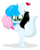 Size: 3032x3808 | Tagged: safe, artist:kittyrosie, oc, oc only, oc:icefluff, hybrid, wolf, wolf pony, cotton candy, cute, female, heart, heart eyes, high res, mare, ocbetes, paws, simple background, solo, transparent background, watermark, wingding eyes