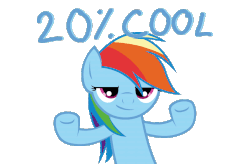 Size: 1100x720 | Tagged: safe, rainbow dash, pegasus, pony, g4, 20% cooler, animated, female, gif, headbang, simple background, solo, transparent background, what now