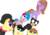 Size: 1024x712 | Tagged: safe, artist:rainbowzforlife, artist:riakapepsipony, oc, oc:mae, pony, g4, magical mystery cure, my little pony: friendship is magic, a true true friend, base used, batman, emmet brickowski, good cop bad cop, lego, parody, ponified, request, simple background, the lego movie, transparent background, unikitty, wyldstyle