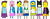 Size: 1024x385 | Tagged: safe, artist:ghostbustersmaniac, applejack, fluttershy, pinkie pie, rainbow dash, rarity, sunset shimmer, twilight sparkle, equestria girls, g4, 1000 hours in ms paint, batman, benny, clothes, cosplay, costume, crossover, emmet brickowski, humane five, lego, lord business, simple background, the lego movie, unikitty, vitruvius, white background, wyldstyle