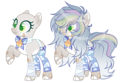 Size: 1024x698 | Tagged: dead source, safe, artist:_spacemonkeyz_, artist:mint-light, oc, oc only, oc:june gloom, earth pony, pony, bandaid, base used, clothes, female, mare, simple background, socks, solo, transparent background