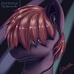 Size: 2000x2000 | Tagged: safe, artist:theunconsistentone, oc, pegasus, pony, adoptable, bust, earbuds, high res