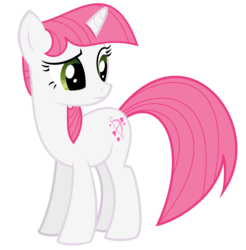 Size: 954x968 | Tagged: safe, artist:akanisen, lovestruck, pony, unicorn, g4, cutie mark, female, mare, raised eyebrow, show accurate, simple background, solo, transparent background