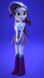 Size: 1080x1920 | Tagged: safe, artist:creatorofpony, artist:rjrgmc28, rarity, equestria girls, g4, 3d, blender, boots, clothes, female, shoes, skirt, solo