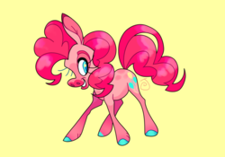 Size: 1280x896 | Tagged: safe, artist:janegumball, pinkie pie, earth pony, pony, g4, female, mare, simple background, smiling, solo