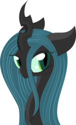 Size: 400x660 | Tagged: safe, artist:ifoxtrax, queen chrysalis, changeling, changeling queen, g4, beautiful, bust, collaboration, cute, cutealis, female, portrait, simple background, solo, transparent background