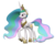 Size: 1280x1024 | Tagged: safe, artist:clawed-nyasu, princess celestia, pony, g4, 3d, 3d model, female, mare, simple background, solo, transparent background