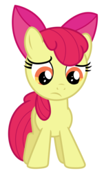 Size: 4016x6642 | Tagged: safe, artist:estories, apple bloom, earth pony, pony, g4, apple bloom's bow, bow, female, filly, hair bow, looking down, simple background, solo, transparent background, vector