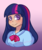 Size: 543x651 | Tagged: safe, artist:mocaangel, twilight sparkle, human, equestria girls, g4, bust, colored pupils, cute, female, gradient background, humanized, solo, sparkly eyes, twiabetes, wingding eyes