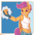 Size: 1200x1200 | Tagged: safe, artist:neko-me, scootaloo, anthro, apple bloomers, g4, belly button, breasts, busty scootaloo, clothes, cute, cutealoo, ear fluff, female, filly, fingerless gloves, fist, gloves, midriff, older, pants, solo, tank top, wing fluff