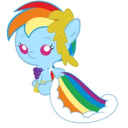 Size: 900x900 | Tagged: safe, rainbow dash, pegasus, pony, g4, baby, baby dash, clothes, cute, daaaaaaaaaaaw, dashabetes, dress, female, filly, gala dress, simple background, solo, white background, younger