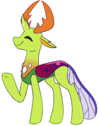 Size: 904x1154 | Tagged: dead source, safe, artist:maxieforest, thorax, changedling, changeling, g4, cute, eyes closed, king thorax, male, profile, quadrupedal, simple background, solo, thorabetes, transparent background