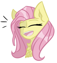 Size: 3272x3588 | Tagged: safe, artist:pointdelta, fluttershy, pony, g4, bust, chest feathers, cute, eyes closed, female, high res, open mouth, portrait, shyabetes, simple background, solo, transparent background