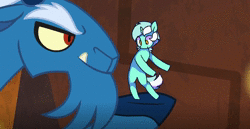 Size: 1280x659 | Tagged: safe, artist:shovrike, edit, edited screencap, screencap, grogar, lyra heartstrings, pony, g4, the beginning of the end, animated, flossing (dance), frame by frame, loop, meme, no sound, perfect loop, webm