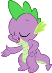 Size: 4265x5963 | Tagged: safe, artist:memnoch, spike, dragon, g4, eyes closed, male, simple background, solo, transparent background, vector