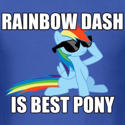 Size: 650x650 | Tagged: safe, rainbow dash, pony, g4, best pony, blue background, cool, female, simple background, sitting, solo, sunglasses, swag