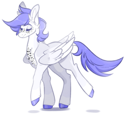 Size: 810x738 | Tagged: safe, artist:sararini, oc, oc only, oc:charlie, pegasus, pony, eyes closed, female, mare, simple background, solo, white background