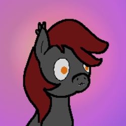 Size: 786x786 | Tagged: safe, artist:seventhseraph, oc, oc only, oc:night aria, pony, bust, pixelated, portrait, solo