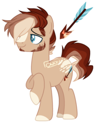 Size: 1163x1503 | Tagged: safe, artist:vintage-owll, oc, oc only, oc:amber arrow, earth pony, pony, base used, colored pupils, male, simple background, solo, stallion, transparent background, watermark