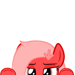Size: 10000x10000 | Tagged: safe, artist:ace play, derpibooru exclusive, part of a set, oc, oc only, oc:downvote, pony, derpibooru, g4, absurd resolution, cute, derpibooru ponified, downvote bait, downvotes are upvotes, lidded eyes, meta, mrkat7214's "i see you" pony, ocbetes, peekaboo, peeking, ponified, simple background, solo, soon, transparent background, vector