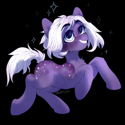 Size: 2000x2000 | Tagged: safe, artist:kotya, oc, oc only, pony, black background, female, high res, simple background, smiling, stars