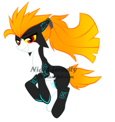 Size: 600x632 | Tagged: safe, artist:xnightmelody, earth pony, pony, crossover, female, midna, ponified, solo, the legend of zelda, the legend of zelda: twilight princess