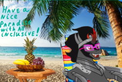 Size: 1700x1150 | Tagged: safe, king sombra, pony, g4, beach, table