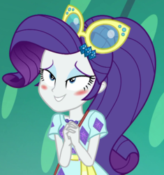 Size: 986x1048 | Tagged: safe, screencap, rarity, equestria girls, equestria girls specials, g4, my little pony equestria girls: better together, my little pony equestria girls: spring breakdown, blushing, cropped, female, lidded eyes, solo