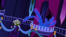 Size: 1280x720 | Tagged: safe, screencap, nightmare moon, pony, friendship is magic, g4, balcony, ponyville town hall