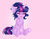 Size: 1920x1501 | Tagged: safe, artist:plnetfawn, twilight sparkle, pony, unicorn, g4, alternate hairstyle, colored hooves, cute, ear fluff, eyebrows, eyebrows visible through hair, eyes closed, female, hair bun, mare, open mouth, pink background, simple background, sitting, solo, twiabetes, underhoof, unicorn twilight