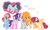 Size: 946x573 | Tagged: safe, artist:1313jaysong1313, cloudy quartz, cookie crumbles, pear butter, posey shy, twilight velvet, windy whistles, earth pony, pony, g4, alternate mane six, alternate universe, base used, colored pupils, levitation, magic, mom six, simple background, telekinesis, white background