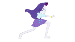 Size: 1066x600 | Tagged: safe, artist:justsomepainter11, edit, rarity, human, equestria girls, g4, background removed, barefoot, belt, clothes, feet, female, gritted teeth, pushing, shirt, show accurate, simple background, skirt, straining, struggling, transparent background