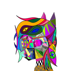 Size: 4000x4000 | Tagged: safe, artist:keshakadens, pony, abstract, abstract art, bust, modern art, simple background, white background