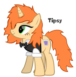 Size: 793x805 | Tagged: safe, artist:thunder-blur, oc, oc only, oc:tipsy sip, pony, unicorn, bowtie, freckles, show accurate, solo, vector