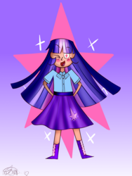 Size: 1200x1600 | Tagged: safe, artist:wonderschwifty, twilight sparkle, human, equestria girls, g4, female, solo