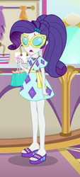 Size: 385x851 | Tagged: safe, screencap, rarity, equestria girls, equestria girls specials, g4, my little pony equestria girls: better together, my little pony equestria girls: spring breakdown, clothes, dress, feet, female, geode of shielding, glasses, legs, magical geodes, ponytail, sandals, shopping